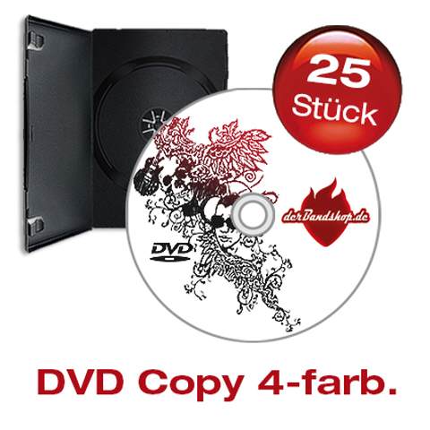 25 DVDs mit 4 farbigem Labeldruck
