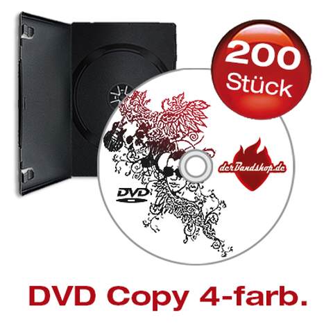 200 DVDs mit 4 farbigem Labeldruck