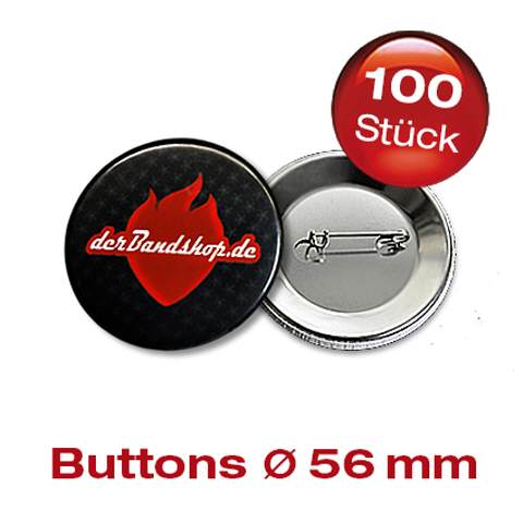 100 Button - 56 mm Rund dein Motiv