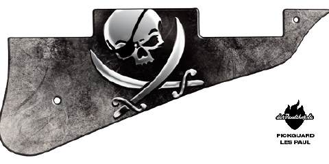 Design Pickguard - Pirate Skull - Les Paul