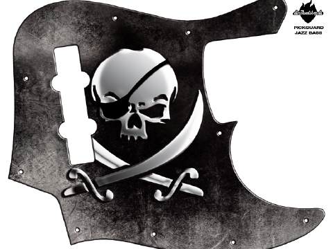 Design Pickguard - Pirate Skull - Jazz Bass