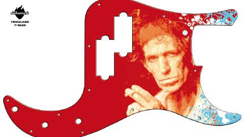 Design Pickguard - Keith Red - P-Bass