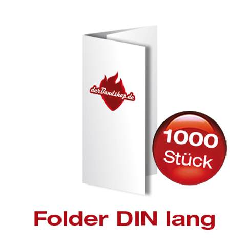 Bandprospekte DIN A4 auf DIN-Lang - 1.000 Stück