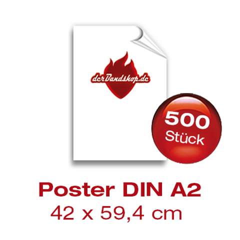 Bandposter DIN A2 - 500 Stück