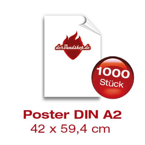 Bandposter DIN A2 - 1.000 Stück