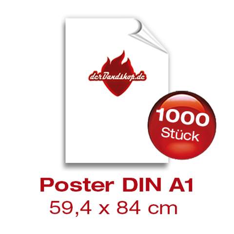 Bandposter DIN A1 - 1.000 Stück