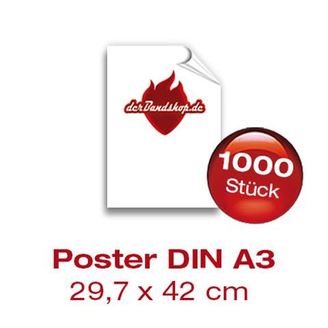 Bandposter DIN A3 - 1.000 Stück
