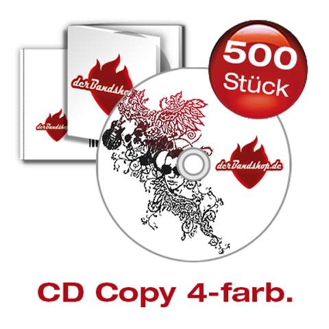 500 CD´s mit 4 farbigem Labeldruck