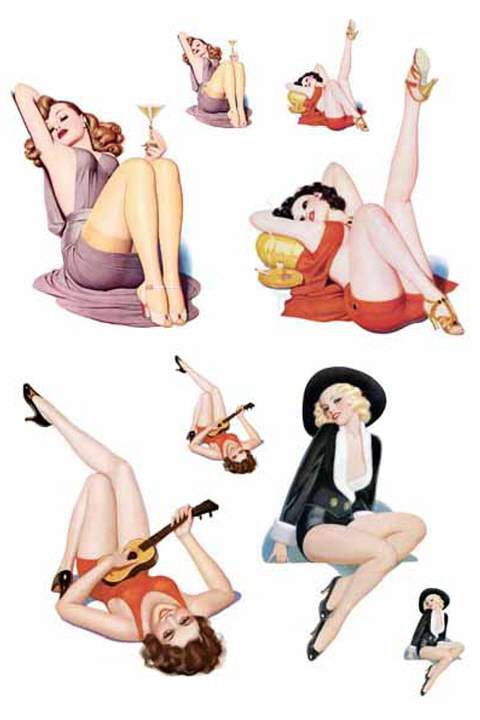 Waterslide Decal - Pin Up Art Deco 4