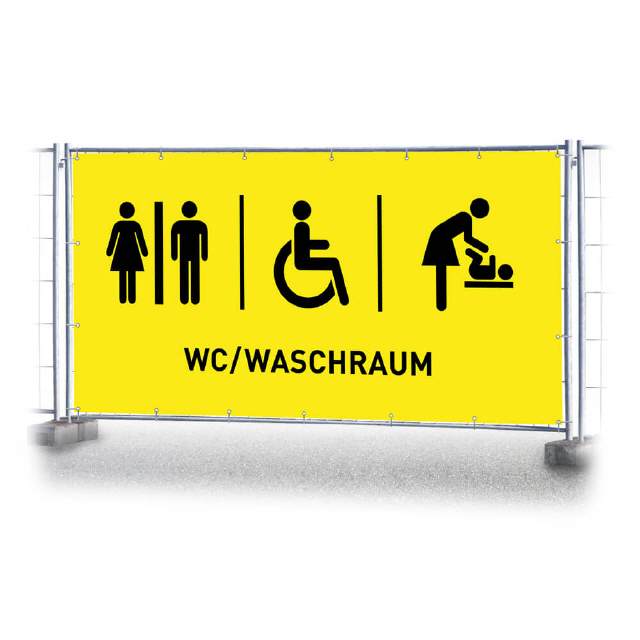 Bauzaunbanner WC/Washraum