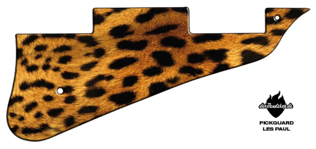 Design Pickguard Les Paul – Gepard – Pickguard aus Acryl mit rückseitigem Fotodruck
