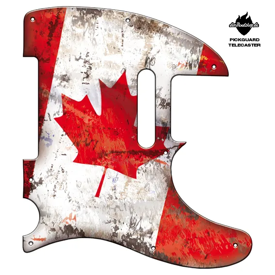 Design Pickguard Telecaster – Flag Canada – Pickguard aus Acryl mit rückseitigem Fotodruck