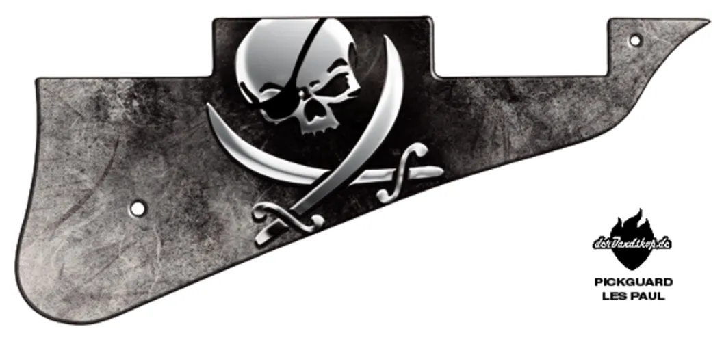 Design Pickguard Les Paul – Pirate Skull – Pickguard aus Acryl mit rückseitigem Fotodruck