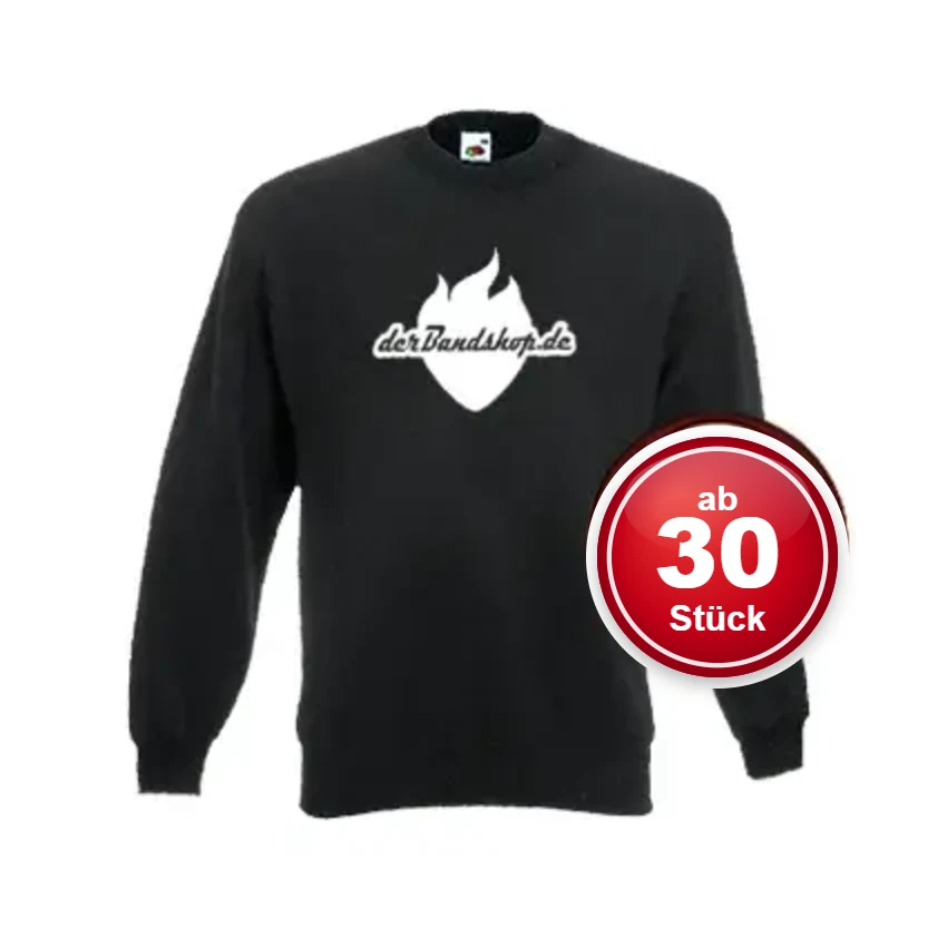 Sweatshirts bedrucken lassen ab 30 Stück – eigenes Band-Motiv im Siebdruck