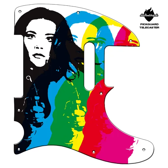 Design Pickguard Telecaster – Emma – Pickguard aus Acryl mit rückseitigem Fotodruck