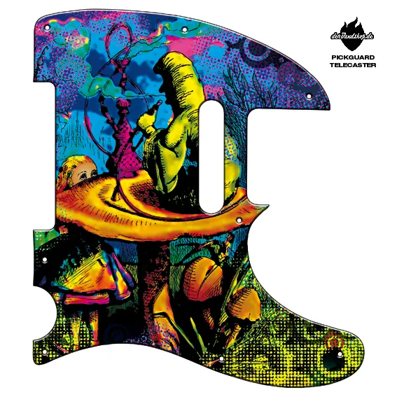 Design Pickguard Telecaster – Alice – Pickguard aus Acryl mit rückseitigem Fotodruck