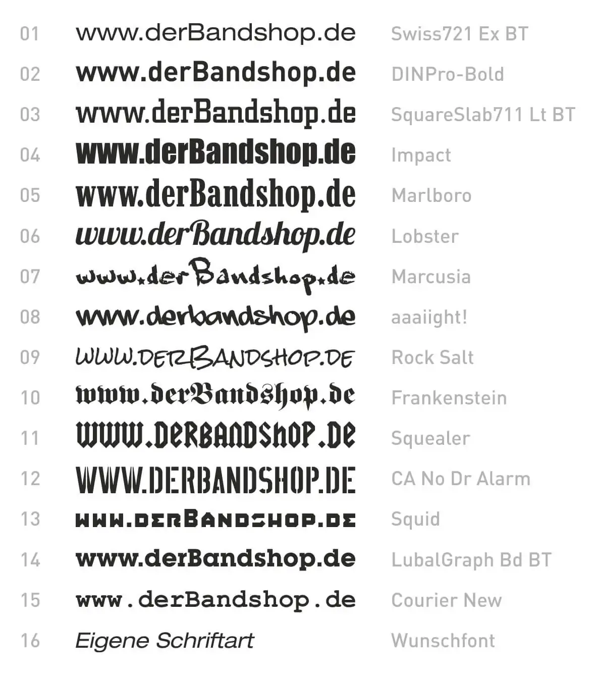 Domainaufkleber 75 cm breit