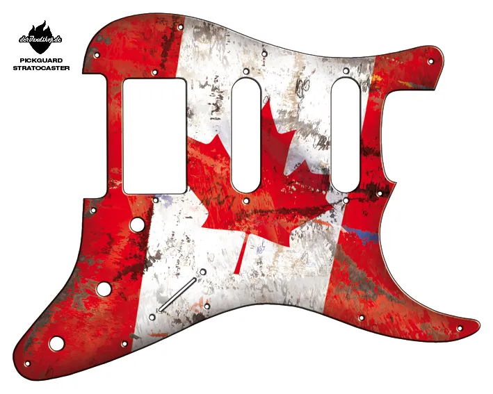 Design Pickguard Stratocaster – Flag Canada – Pickguard aus Acryl mit rückseitigem Fotodruck