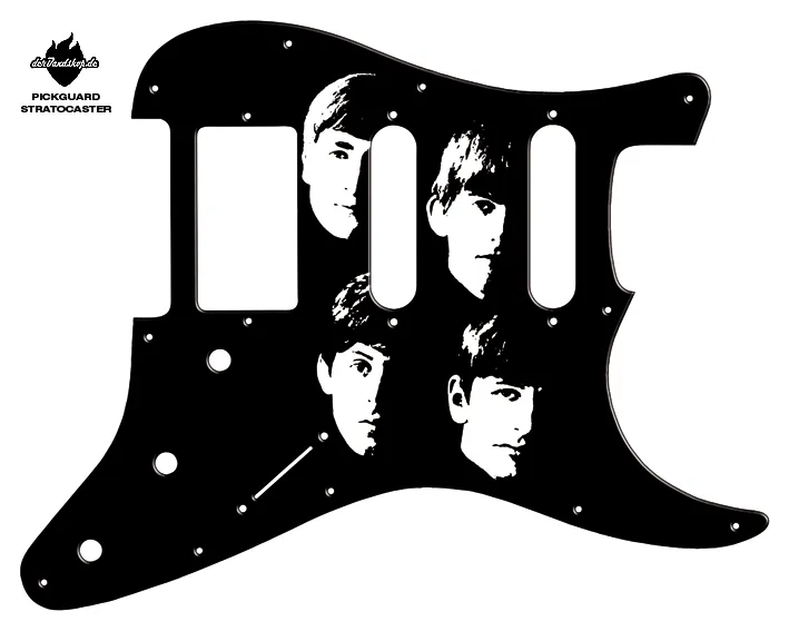 Design Pickguard Stratocaster – Heads – Pickguard aus Acryl mit rückseitigem Fotodruck