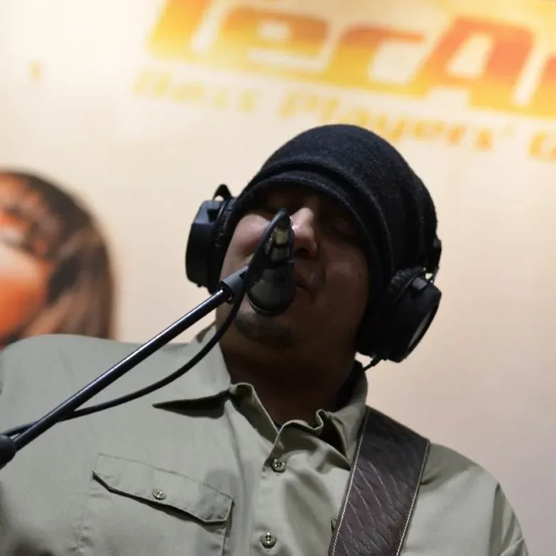 Bandshop GmbH auf der Musikmesse Frankfurt – Bassist mit Kopfhörern am Mikrofon