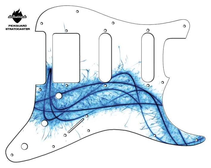 Design Pickguard Stratocaster – E – Pickguard aus Acryl mit rückseitigem Fotodruck