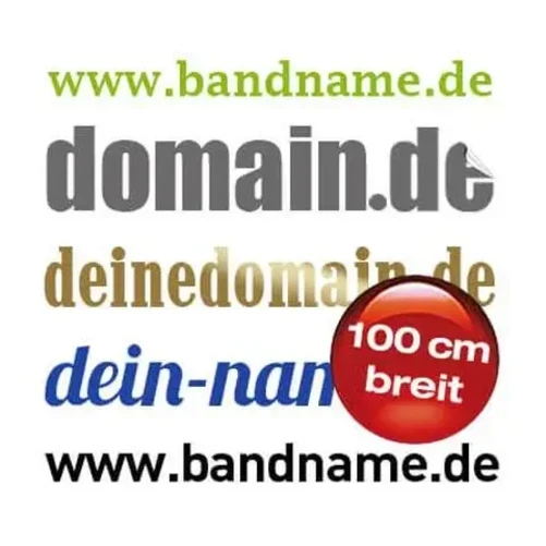 Domainaufkleber 100 cm breit