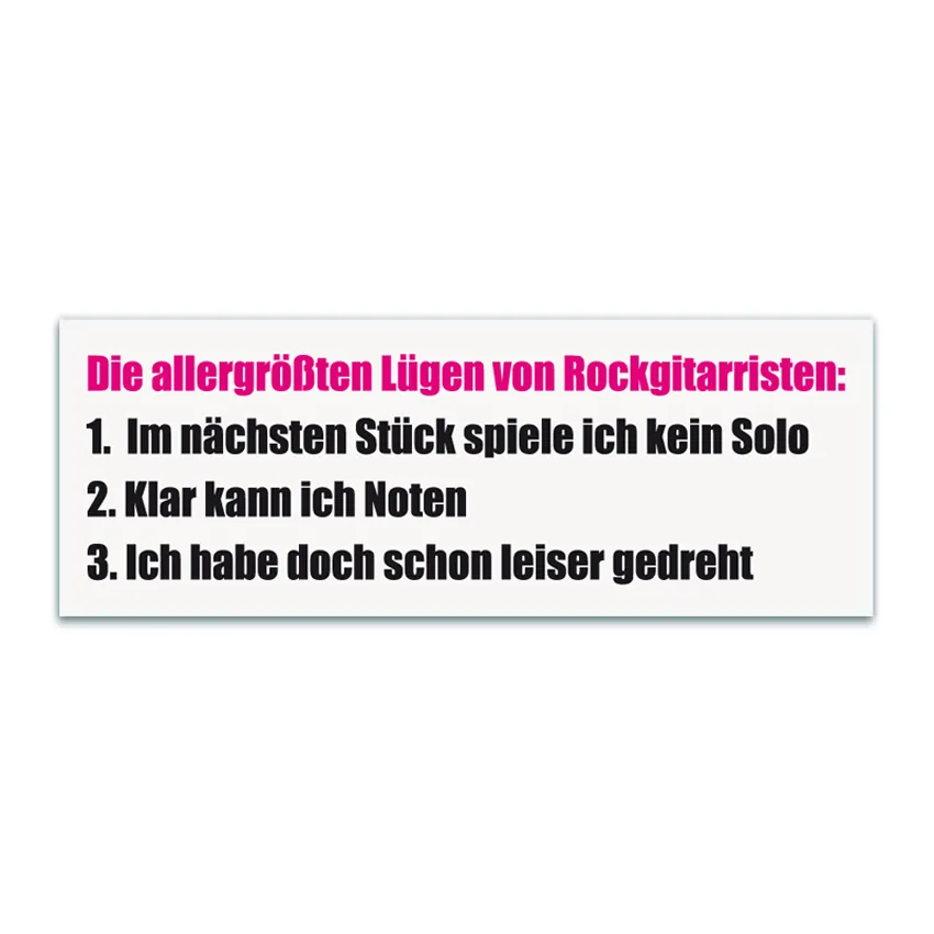 Die allergrößten Lügen von Rockgitarristen