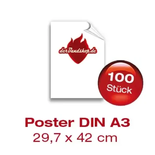 Bandposter DIN A3 - 100 Stück