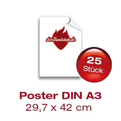 Bandposter DIN A3 - 25 Stück