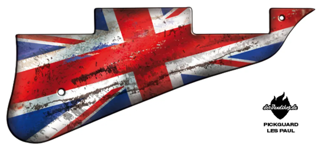 Design Pickguard Les Paul – Flag Britain – Pickguard aus Acryl mit rückseitigem Fotodruck
