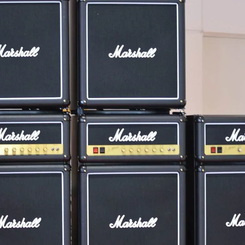 Bandshop GmbH auf der Musikmesse Frankfurt – Wand aus Marshall-Verstärkern
