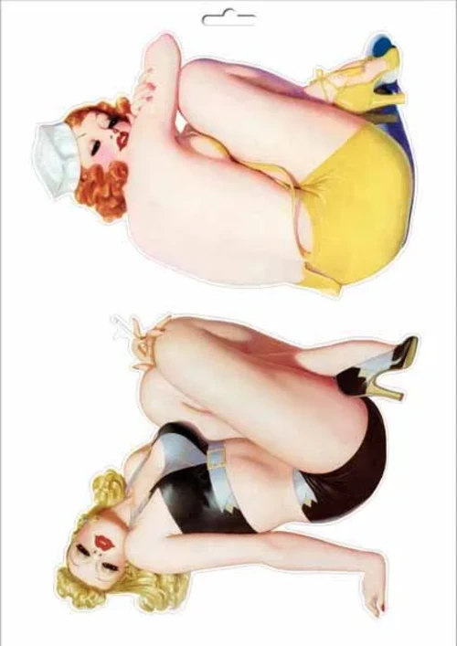 Art-Deco Aufkleber Pinup 8 – Pin-Up-Aufkleberbogen DIN A4 mit Art-déco-Pin-Ups