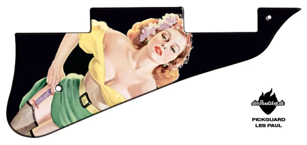 Design Pickguard Les Paul – Pinup Stacy – Pickguard aus Acryl mit rückseitigem Fotodruck