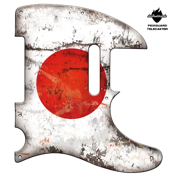 Design Pickguard Telecaster – Flag Japan – Pickguard aus Acryl mit rückseitigem Fotodruck
