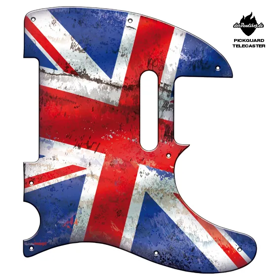 Design Pickguard Telecaster – Flag Britain – Pickguard aus Acryl mit rückseitigem Fotodruck