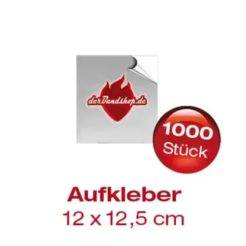 1000 Bandaufkleber 12 x 12,5 cm