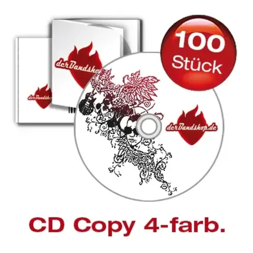 100 CD´s mit 4 farbigem Labeldruck