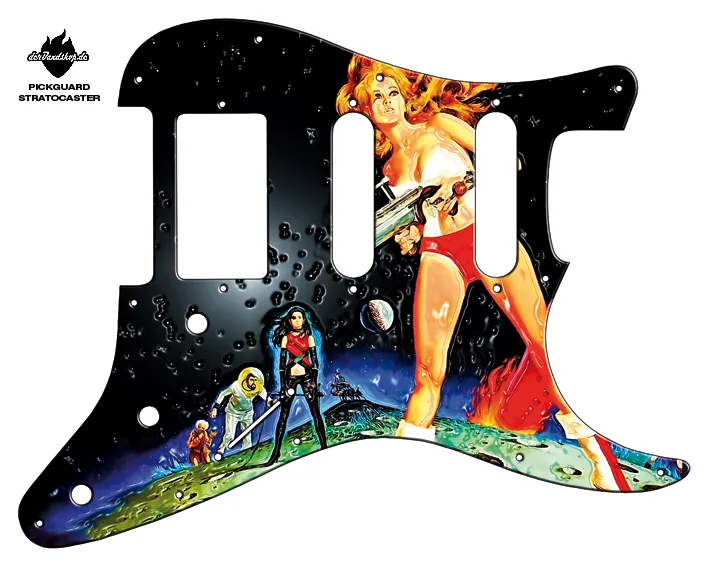 Design Pickguard Stratocaster – Comicstrip – Pickguard aus Acryl mit rückseitigem Fotodruck