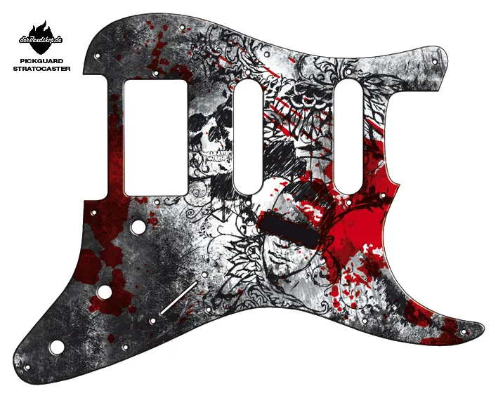 Design Pickguard Stratocaster – Hamlet – Pickguard aus Acryl mit rückseitigem Fotodruck