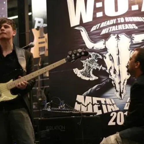 Bandshop GmbH auf der Musikmesse Frankfurt – Session vor großer Messewand