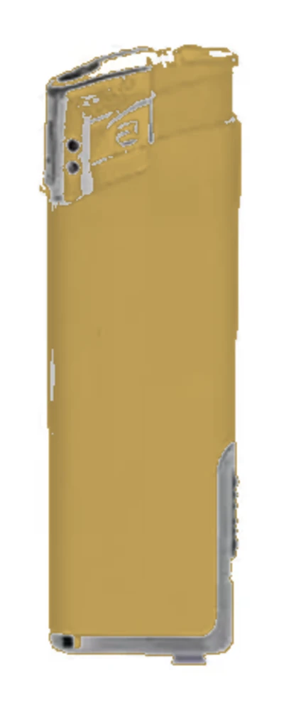 Feuerzeug mit LED Metallic gold mit Logo bedrucken