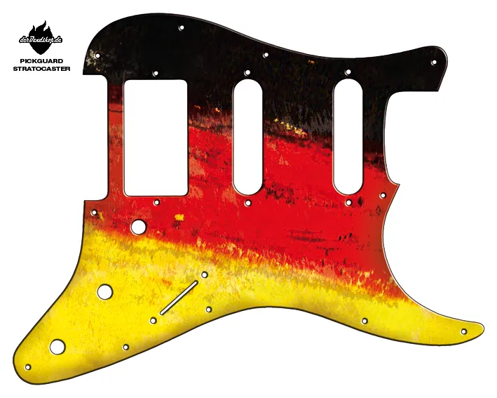 Design Pickguard Stratocaster – Flag Germany – Pickguard aus Acryl mit rückseitigem Fotodruck