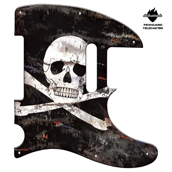 Design Pickguard Telecaster – Flag Pirate – Pickguard aus Acryl mit rückseitigem Fotodruck